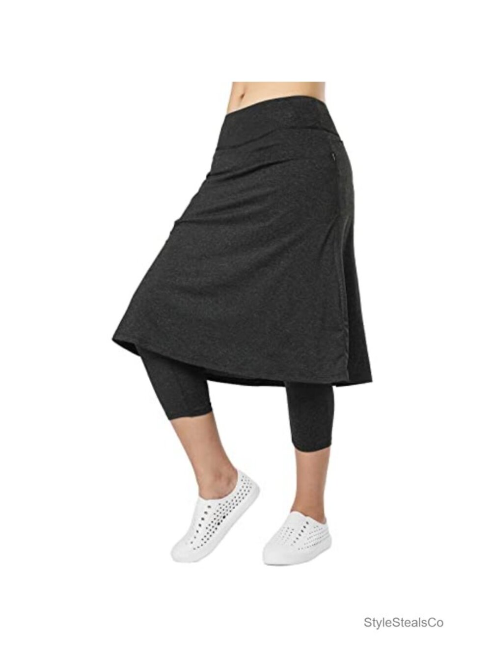 Women's Athletic Skirted Leggings with Pockets High Waisted Skorts